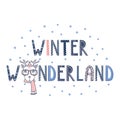 Winter wonderland deer poster