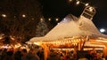 Winter Wonderland funfair amusement park and Christmas market in Hyde Park, London. Royalty Free Stock Photo