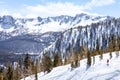 Winter Wonderland, high sierras winter sports at Mammoth Mountain, California USA Royalty Free Stock Photo