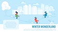 Winter Wonderland for Kids Advertising Text Poster Royalty Free Stock Photo