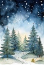 Winter Wonderland: A Serene Holiday Scene of Snowy Trees, Endles