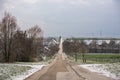 Winter Wonderland: Snow-Covered European Village Countryside. A Snow-Covered European Village in the Picturesque