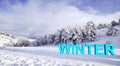 Winter word on image