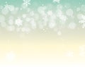 Winter xmas bokeh background with snowflakes. Christmas bokeh holiday decoration Royalty Free Stock Photo