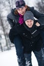 Wintercouple taking a bunny ride