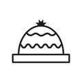 Winterhat line icon vector design graphic illustration Royalty Free Stock Photo