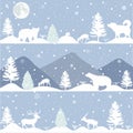 Winter background, landscape. New year and Christmas greeting card. Royalty Free Stock Photo