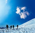 Winters hike Royalty Free Stock Photo