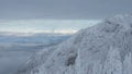 Winterscape of Bucegi mountains in the Carpathian range Royalty Free Stock Photo