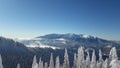 Winterscape of Bucegi mountains in the Carpathian range Royalty Free Stock Photo