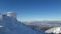 Winterscape of Bucegi mountains in the Carpathian range Royalty Free Stock Photo