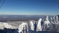 Winterscape of Bucegi mountains in the Carpathian range Royalty Free Stock Photo