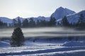 Winterscape in the Sierra Nevada Mountains, California Royalty Free Stock Photo