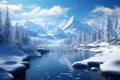 Winterthemed digital backgrounds for virtual Royalty Free Stock Photo