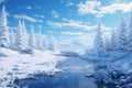 Winterthemed digital backgrounds for virtual Royalty Free Stock Photo