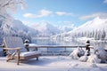 Winterthemed digital backgrounds for virtual Royalty Free Stock Photo