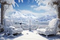 Winterthemed digital backgrounds for virtual Royalty Free Stock Photo