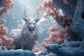 Winterthemed digital illustrations portraying Royalty Free Stock Photo