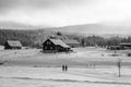 Wintertime landscape of Jizera Mountains Royalty Free Stock Photo