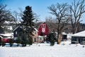 Wintertime Quilt Barn Walworth County, Wisconsin Royalty Free Stock Photo