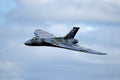 Winterton, Scunthorpe, UK. July 2022. Model radio controlled British avro vulcan jet bomber  in flight. Royalty Free Stock Photo