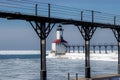Michigan City Indiana Lighthouse Royalty Free Stock Photo