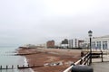 Looking at the town of Worthing from its pier. Royalty Free Stock Photo