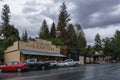 Winthrop, USA - September 15, 2018 : street view small town in north of Washington state touristic destination