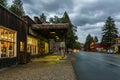 Winthrop, USA - September 15, 2018 : street view small town in north of Washington state touristic destination