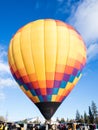 Hot air balloon on the ground ready to take off Royalty Free Stock Photo