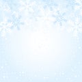 Wintry Background with Snowflakes decoration elements snow background Royalty Free Stock Photo