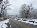 Wintry country road in Ohio Royalty Free Stock Photo