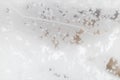 Wintry frosty pattern on glass. Abstract background of ice frozen window. Incredibly beautiful patterns are drawn by a Royalty Free Stock Photo