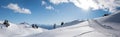 Wintry hiking way in beautiful alpine winter landscape Rofan alps, austria Royalty Free Stock Photo