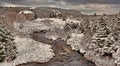 Wintry landscape on Avalon Peninsula in Newfoundland, Canada Royalty Free Stock Photo