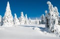 Wintry landscape scenery from Krkonose - Giant mountains Royalty Free Stock Photo