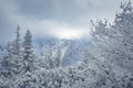 Wintry mountainscape in High Tatras