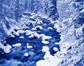 Wintry River Landscape Royalty Free Stock Photo