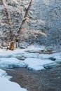 Wintry river landscape Royalty Free Stock Photo