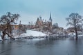 Ahorn castle in snow