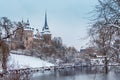 Ahorn castle in snow