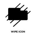 Wipe icon vector isolated on white background, logo concept of W Royalty Free Stock Photo