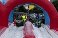 Wipeout 5K Run obstacles course - Foam of Fury