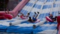 Wipeout 5K Run obstacles course - tumble tubes