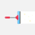 Wiper tool icon flat design. Squeegee or cleaning brush glass window. Vector EPS 10