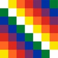 Wiphala flag bolivia symbol colorful