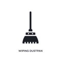 wiping dustpan isolated icon. simple element illustration from cleaning concept icons. wiping dustpan editable logo sign symbol Royalty Free Stock Photo