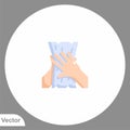 Wiping hand vector icon sign symbol Royalty Free Stock Photo