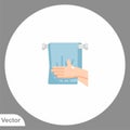 Wiping hand vector icon sign symbol Royalty Free Stock Photo