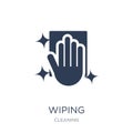 Wiping icon. Trendy flat vector Wiping icon on white background